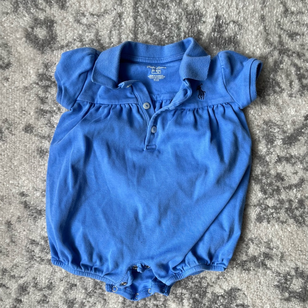Ralph Lauren Baby Girl Collared Onesie